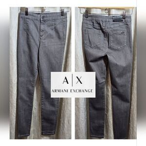 Armani Exchange Super Skinny High-waisted Gray Jeans